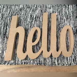 "Hello" 3-D Decoration - Unfinished